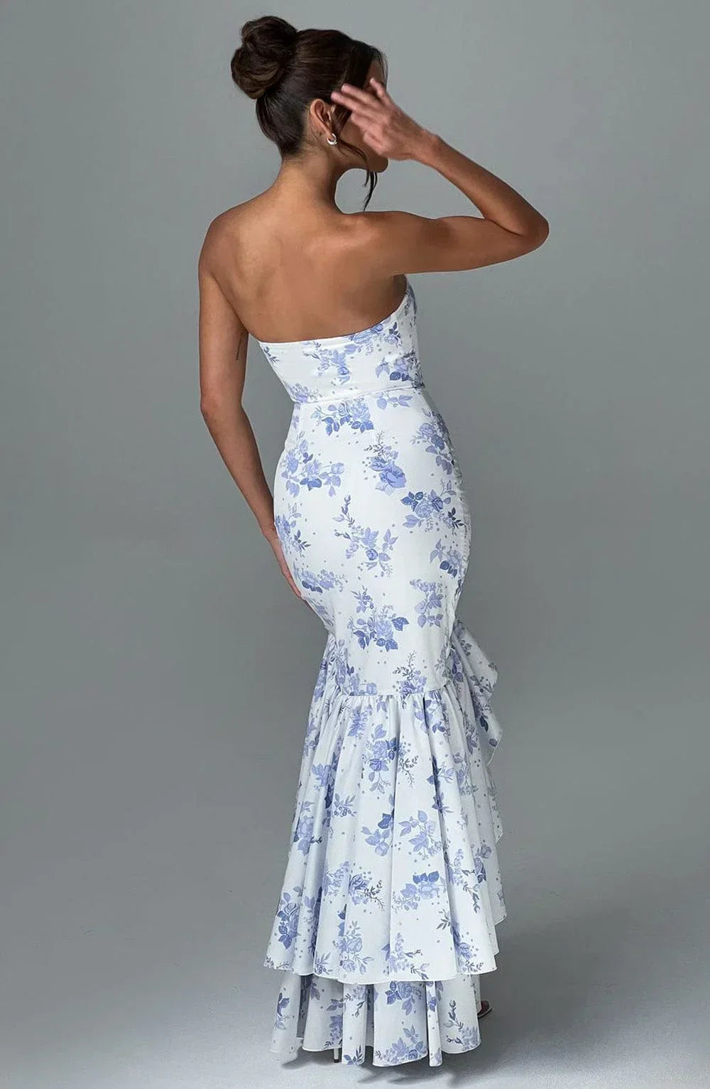 Seraphinae – Strapless ruffle – Evening dress-10195576586567-Ivory Ombre
