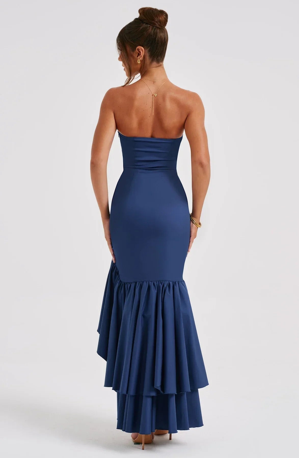 Seraphinae – Strapless ruffle – Evening dress-10195576586567-Ivory Ombre
