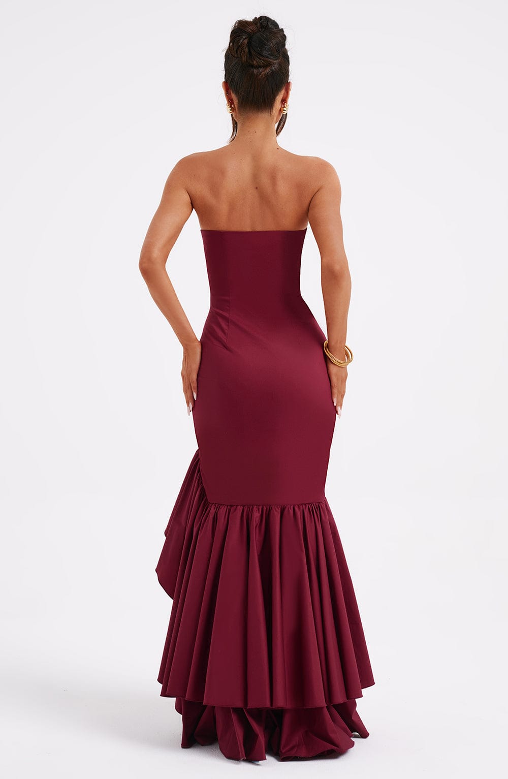Seraphinae – Strapless ruffle – Evening dress-10195576586567-Ivory Ombre