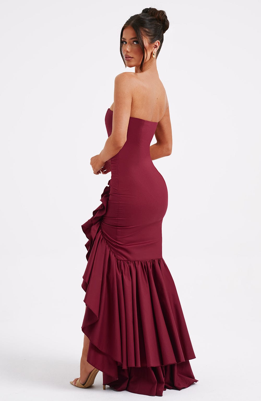 Seraphinae – Strapless ruffle – Evening dress-10195576586567-Ivory Ombre