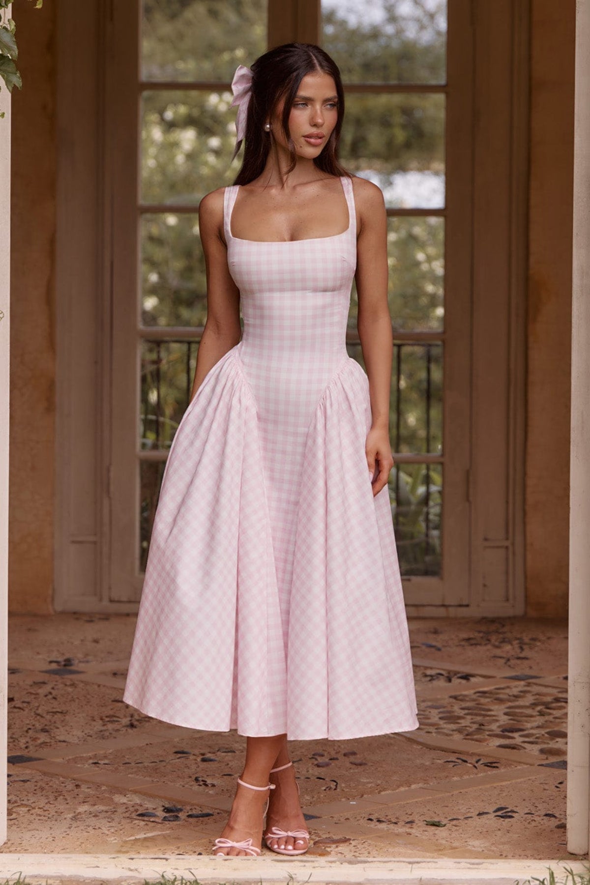 Serette – Blush charm – Midi dress-10174846697799-Ivory Ombre