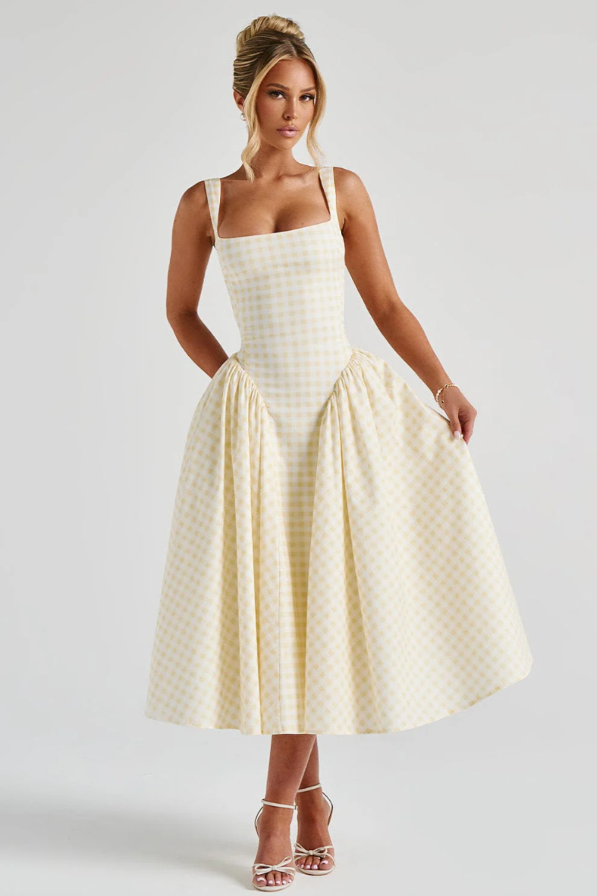 Serette – Blush charm – Midi dress-10174846697799-Ivory Ombre