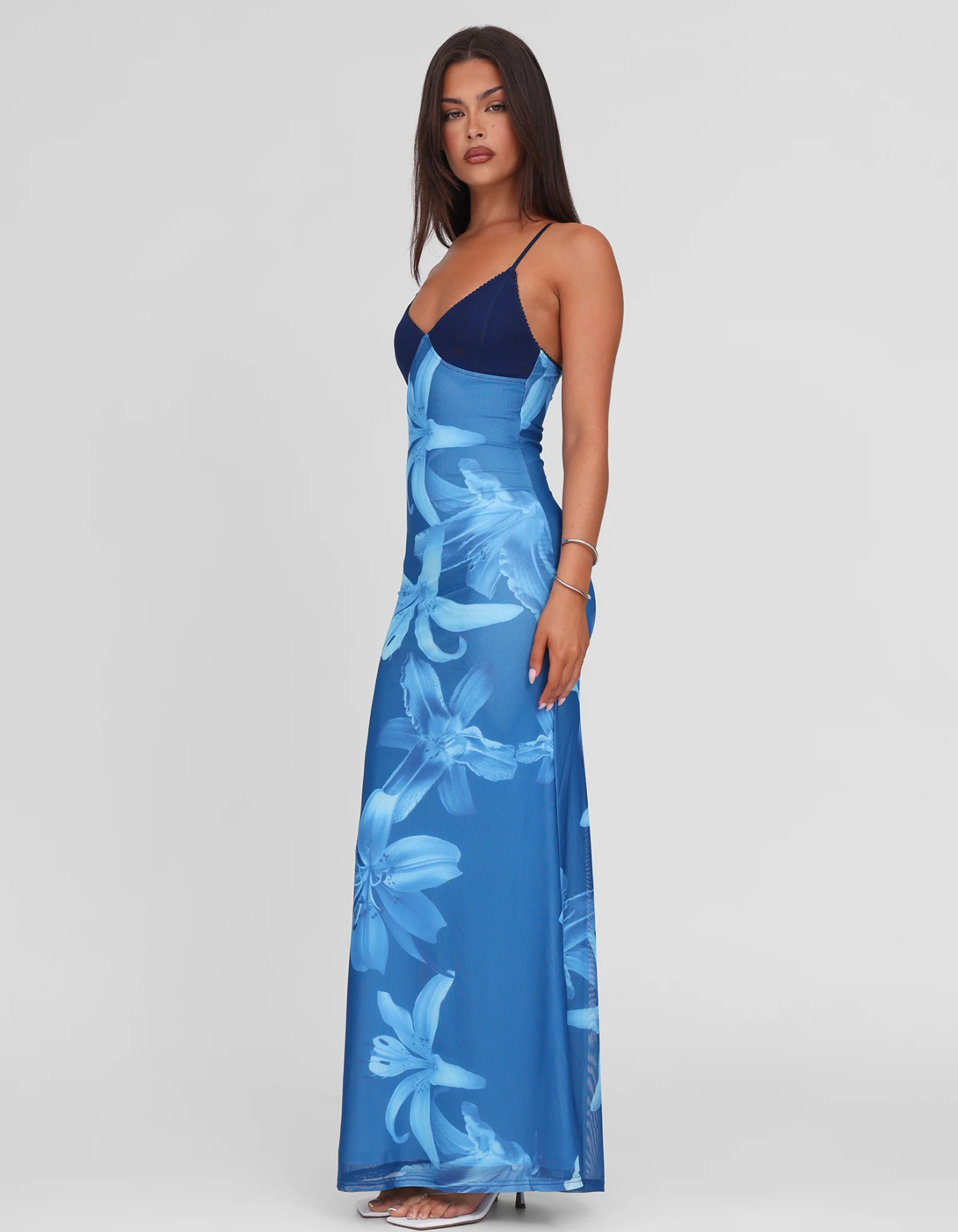 Sirenaine – Orchid bloom – Maxi dress-10187137122631-Ivory Ombre