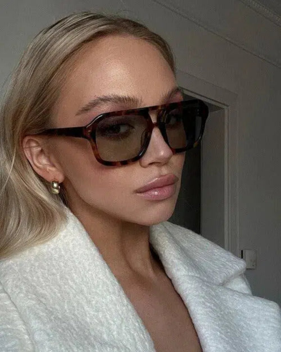 Sole – Retro aviator design – Sunglasses-10173345628487-Ivory Ombre