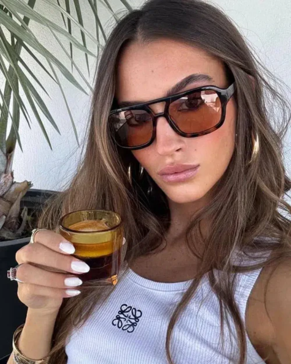 Sole – Retro aviator design – Sunglasses-10173345628487-Ivory Ombre