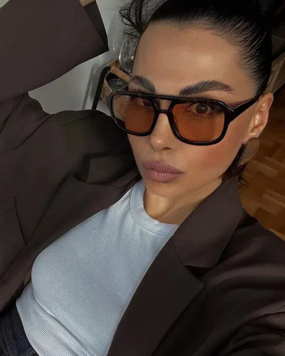 Sole – Retro aviator design – Sunglasses-10173345628487-Ivory Ombre