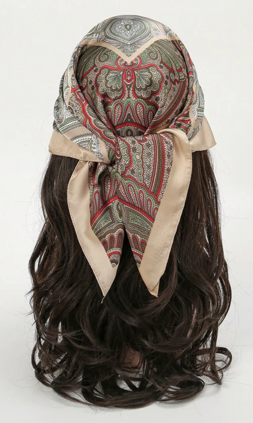 Solenne – Baroque paisley – Head Scarf-10174848598343-Ivory Ombre