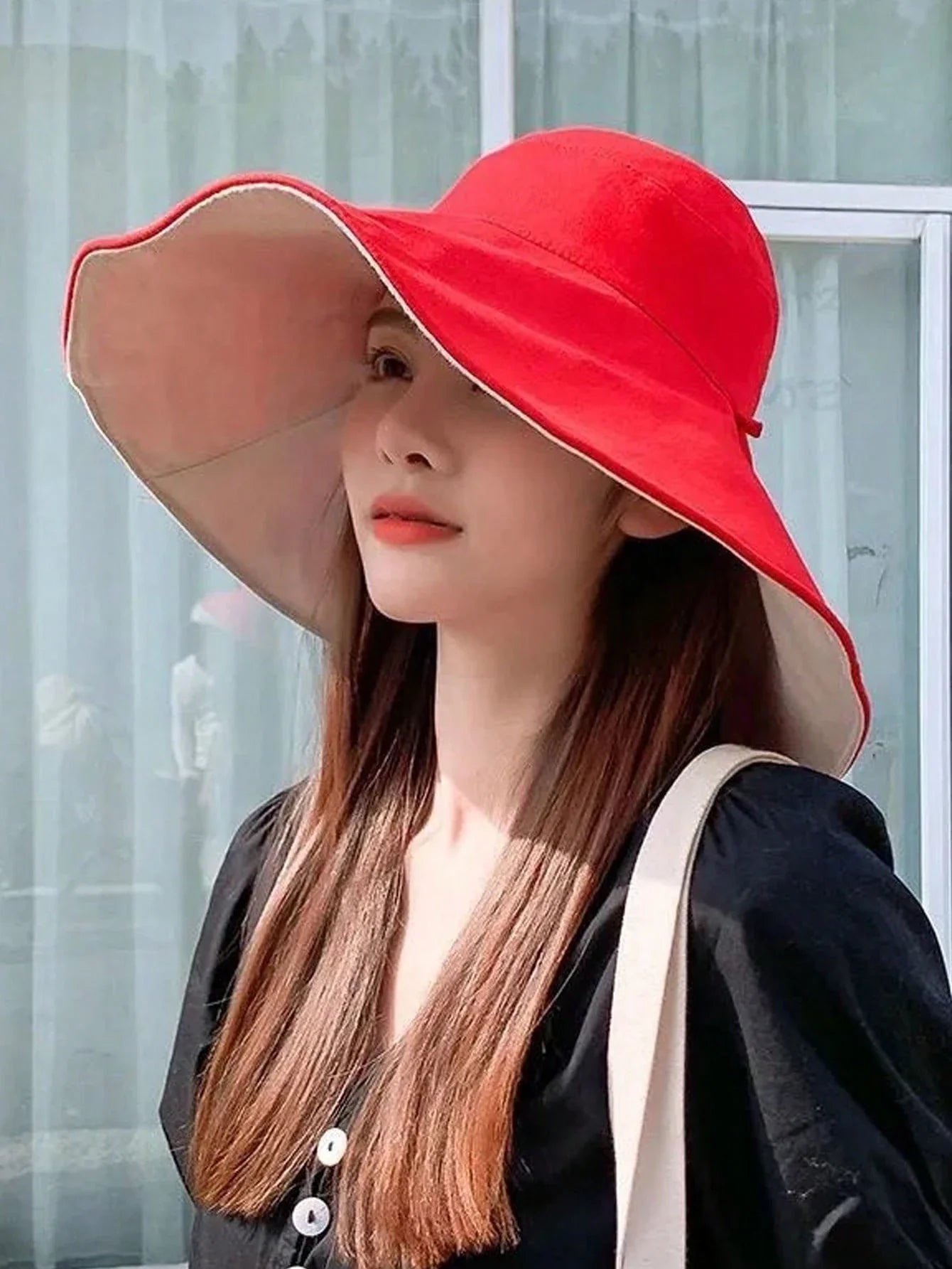 Solmira – Wide brim – Reversible sun hat-10174850859335-Ivory Ombre