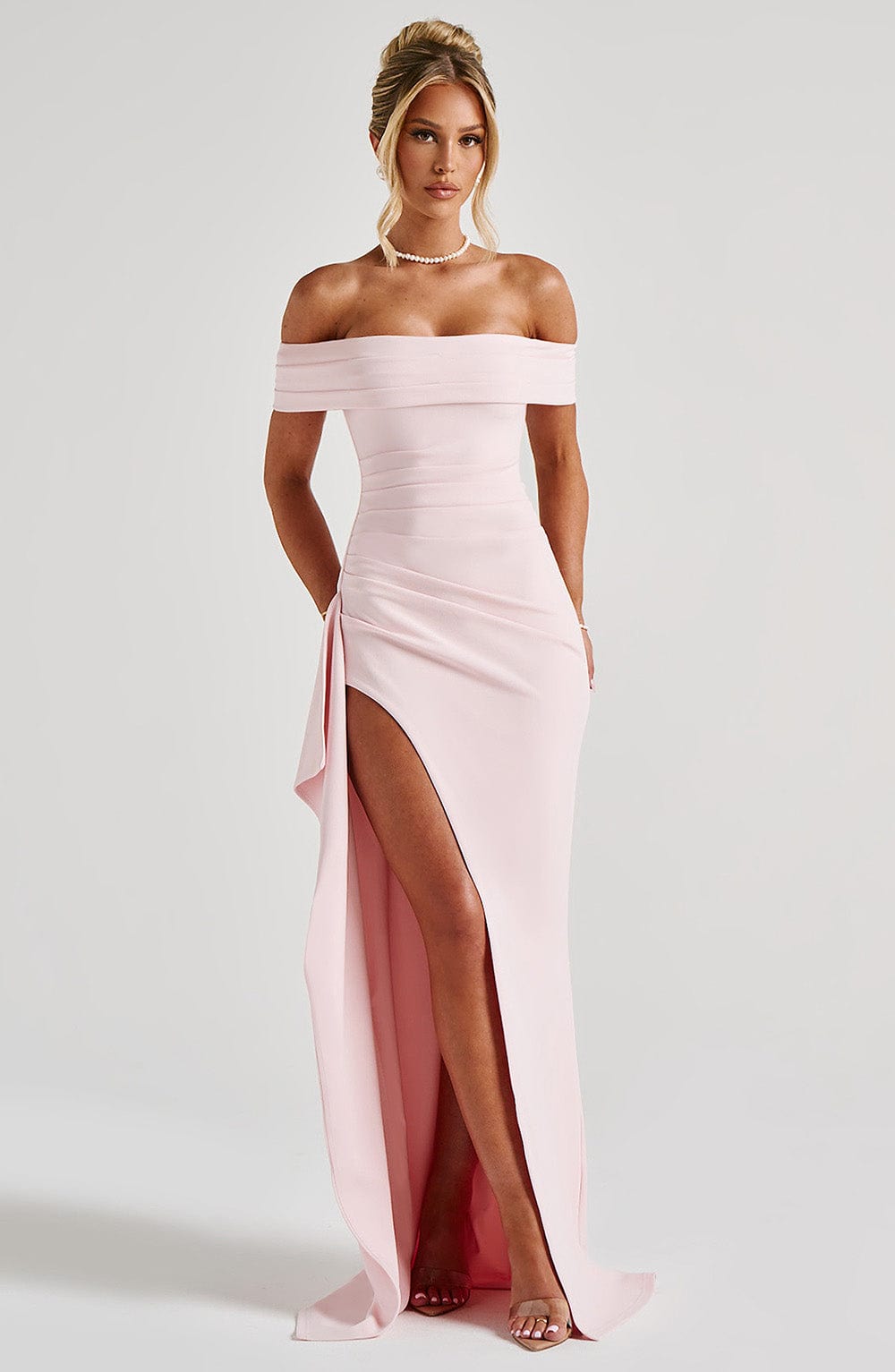 Sorayaelle – Off-shoulder drape – Evening gown-10174846632263-Ivory Ombre