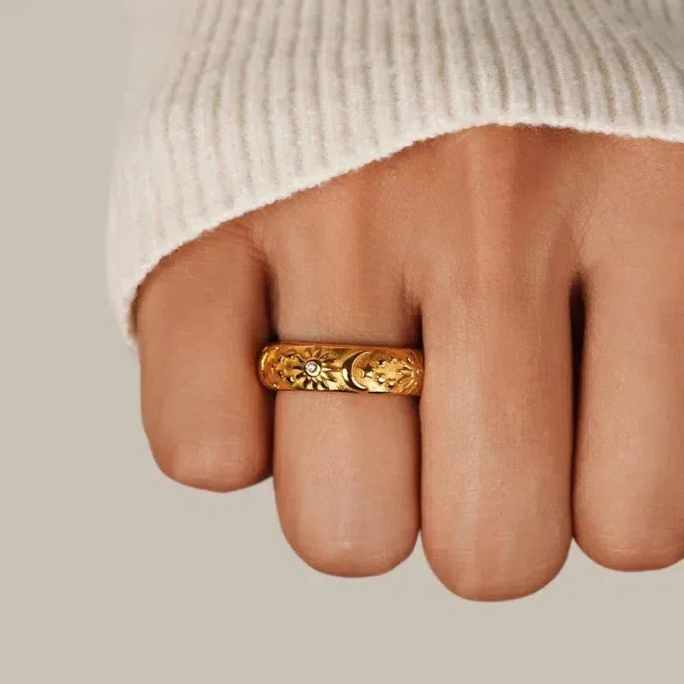 Stellaria – Celestial design – Gold-plated ring-10173353656647-Ivory Ombre
