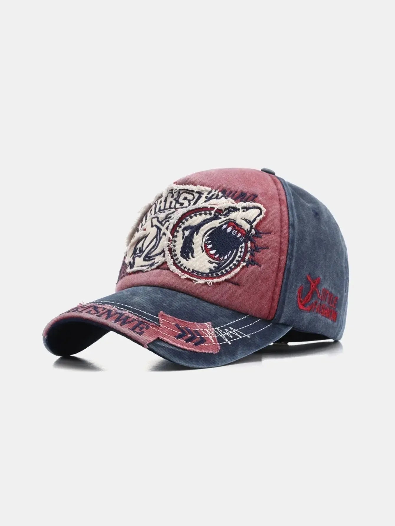 Sylisse – Denim-inspired – Shark baseball cap-10174658904391-Ivory Ombre