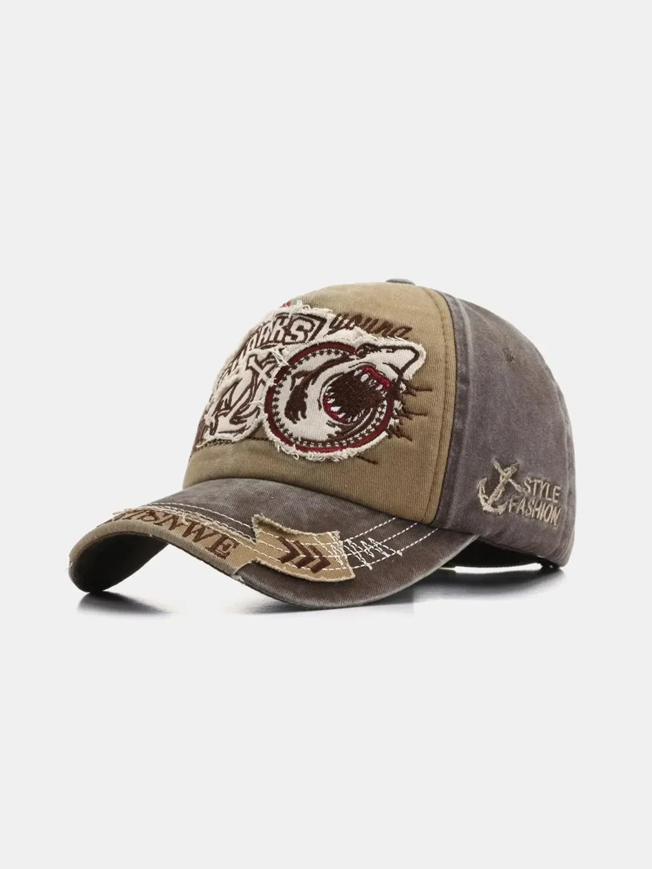 Sylisse – Denim-inspired – Shark baseball cap-10174658904391-Ivory Ombre