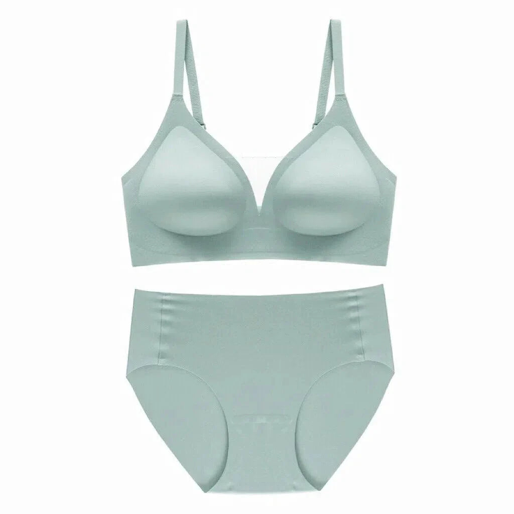 Teline – Seamless deep V – Bra and briefs set-15138005385600-Santi Vento Atelier
