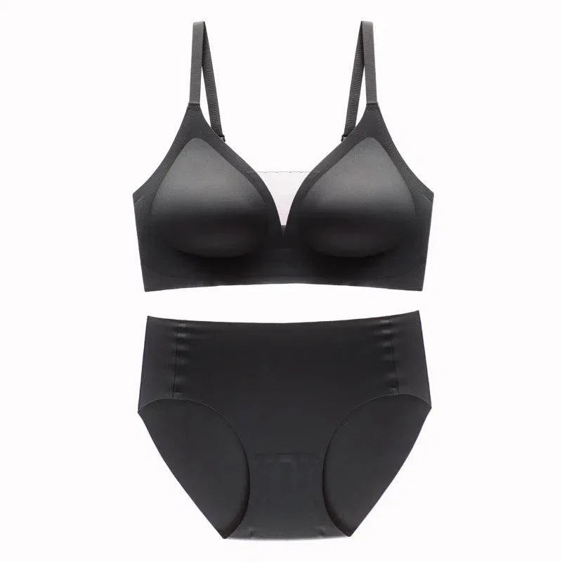 Teline – Seamless deep V – Bra and briefs set-15138005385600-Santi Vento Atelier