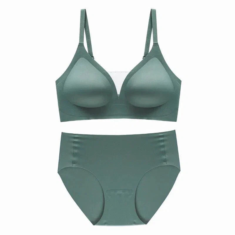 Teline – Seamless deep V – Bra and briefs set-15138005385600-Santi Vento Atelier