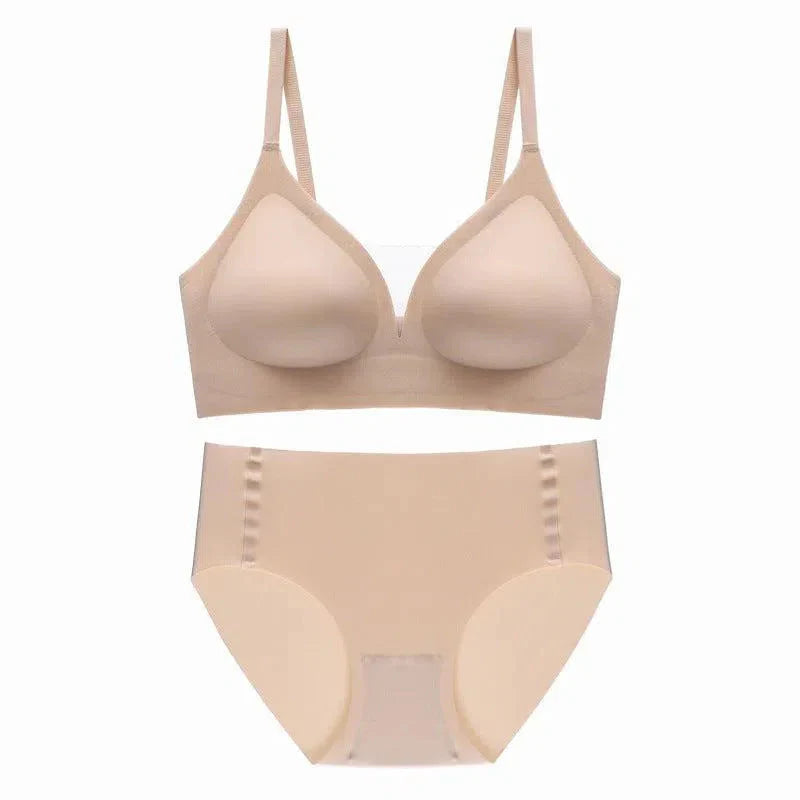 Teline – Seamless deep V – Bra and briefs set-15138005385600-Santi Vento Atelier