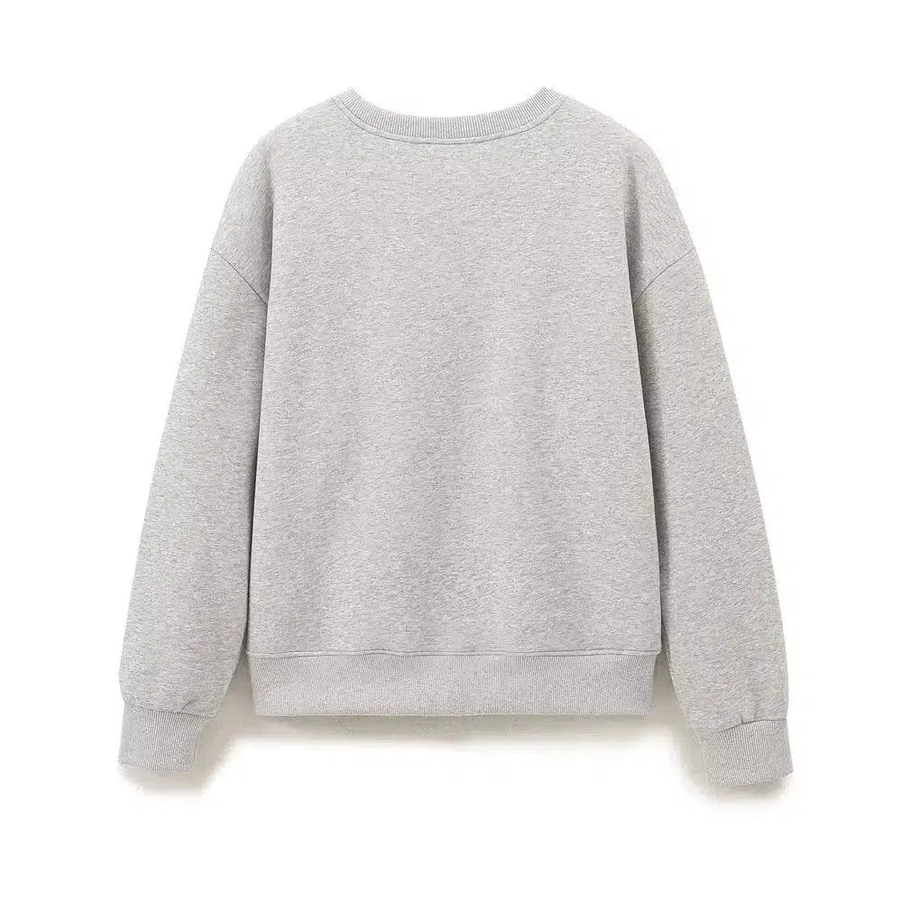 Thalassa – Crew neck sweatshirt & jogger-style pants – NYC lounge set-10174845419847-Ivory Ombre