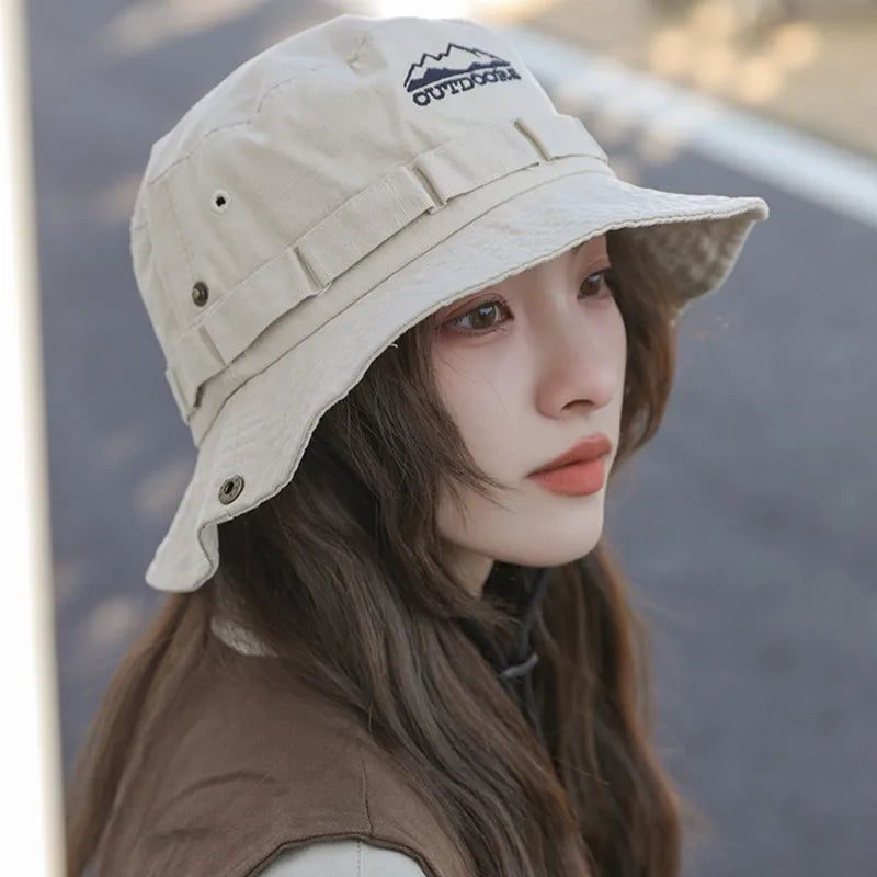 Théon – Foldable brim – Outdoor fishermans hat-10174850826567-Ivory Ombre
