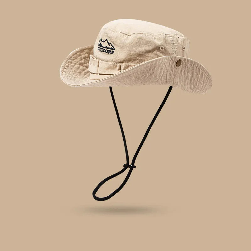 Théon – Foldable brim – Outdoor fishermans hat-10174850826567-Ivory Ombre