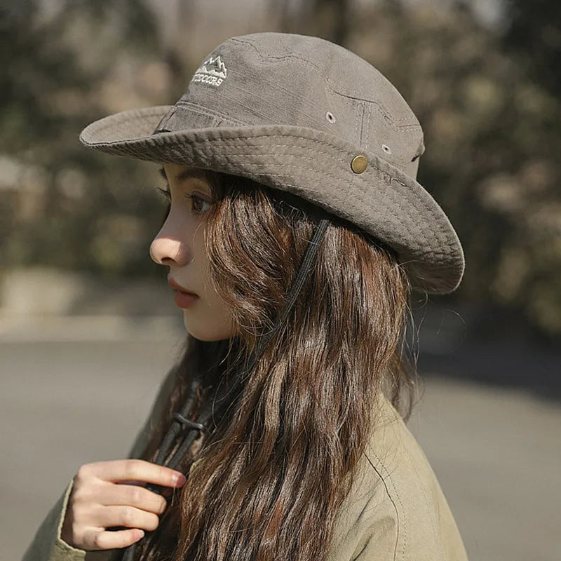 Théon – Foldable brim – Outdoor fishermans hat-10174850826567-Ivory Ombre