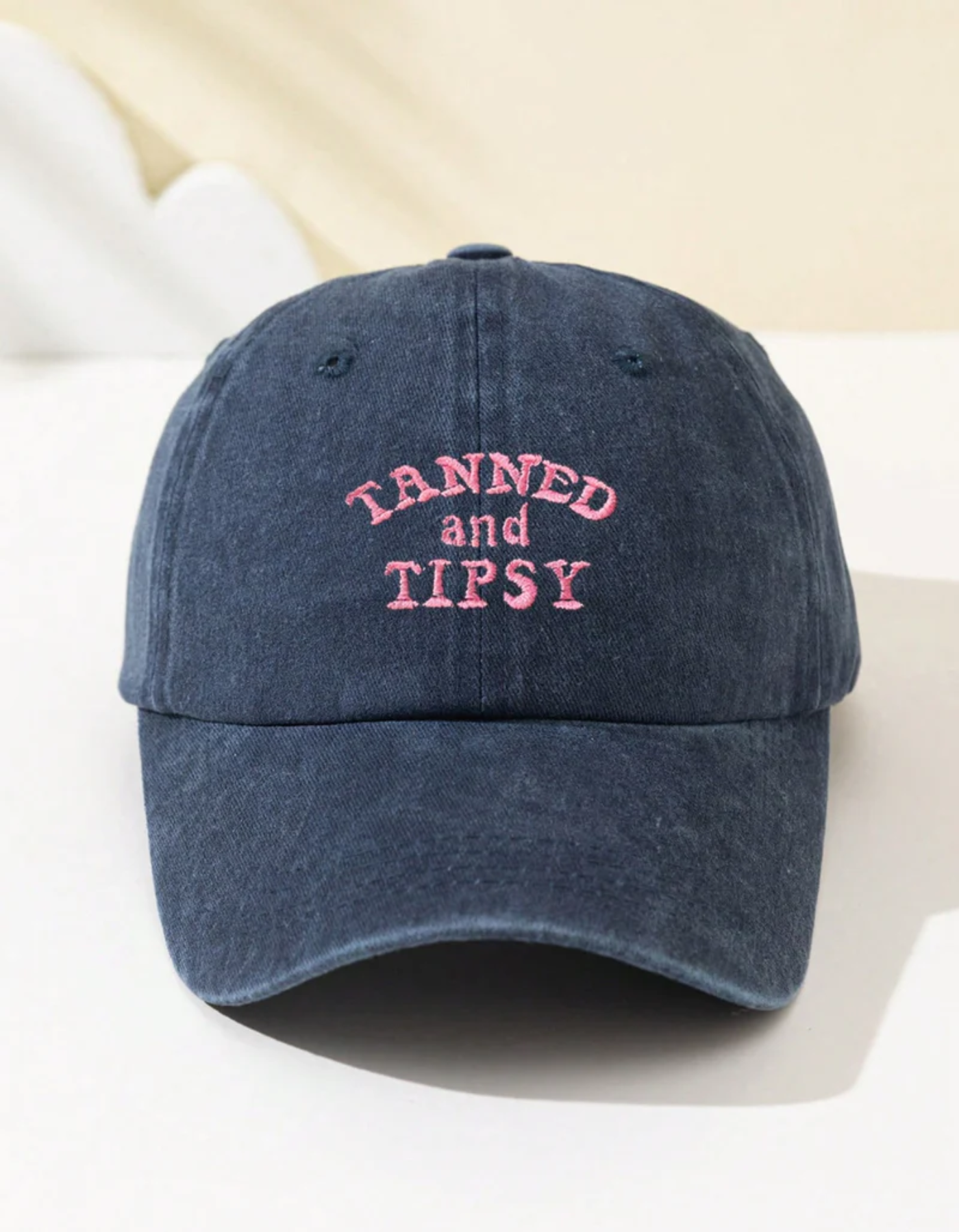 Tipselle – Slogan charm – Cotton baseball cap-10174850105671-Ivory Ombre