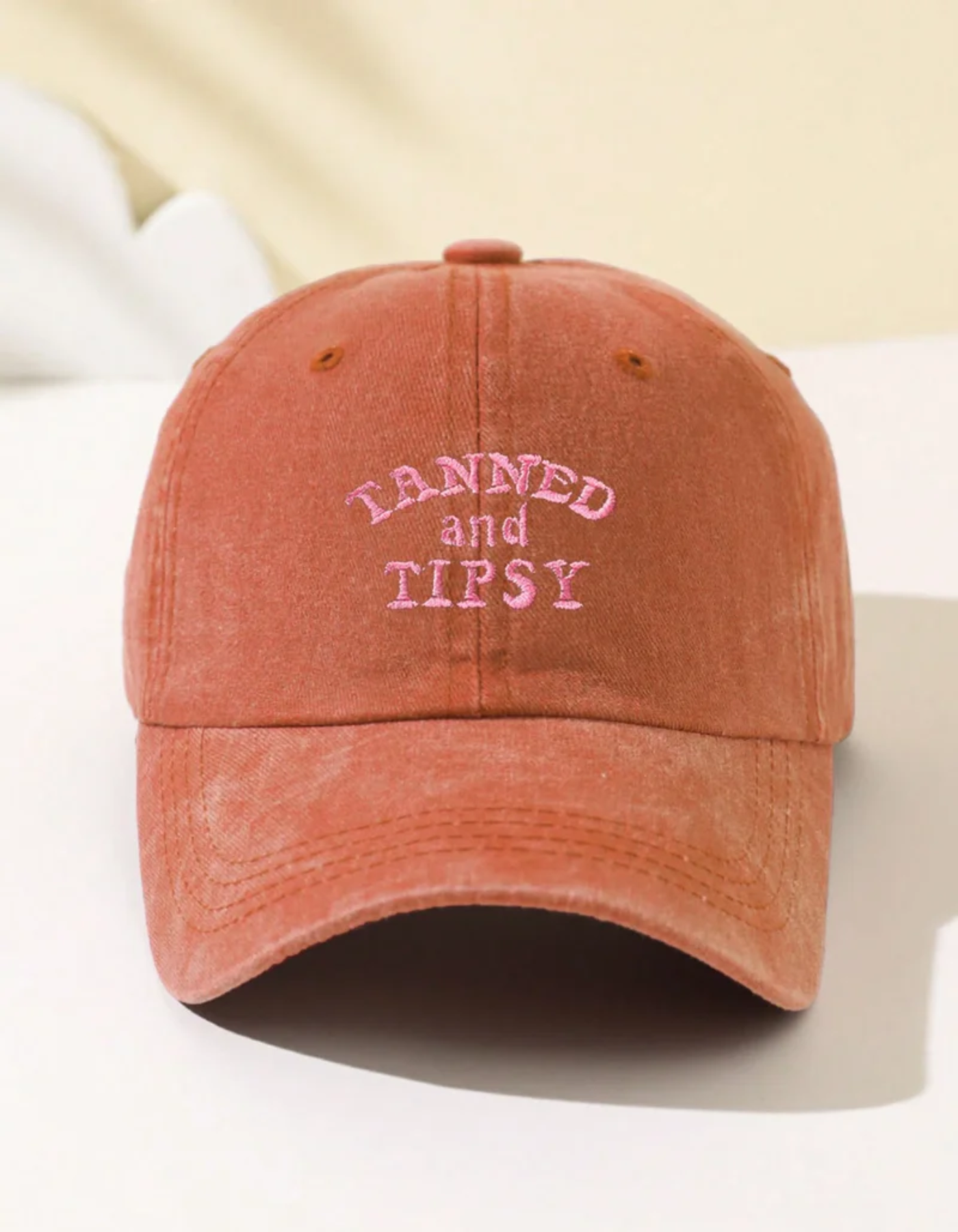 Tipselle – Slogan charm – Cotton baseball cap-10174850105671-Ivory Ombre