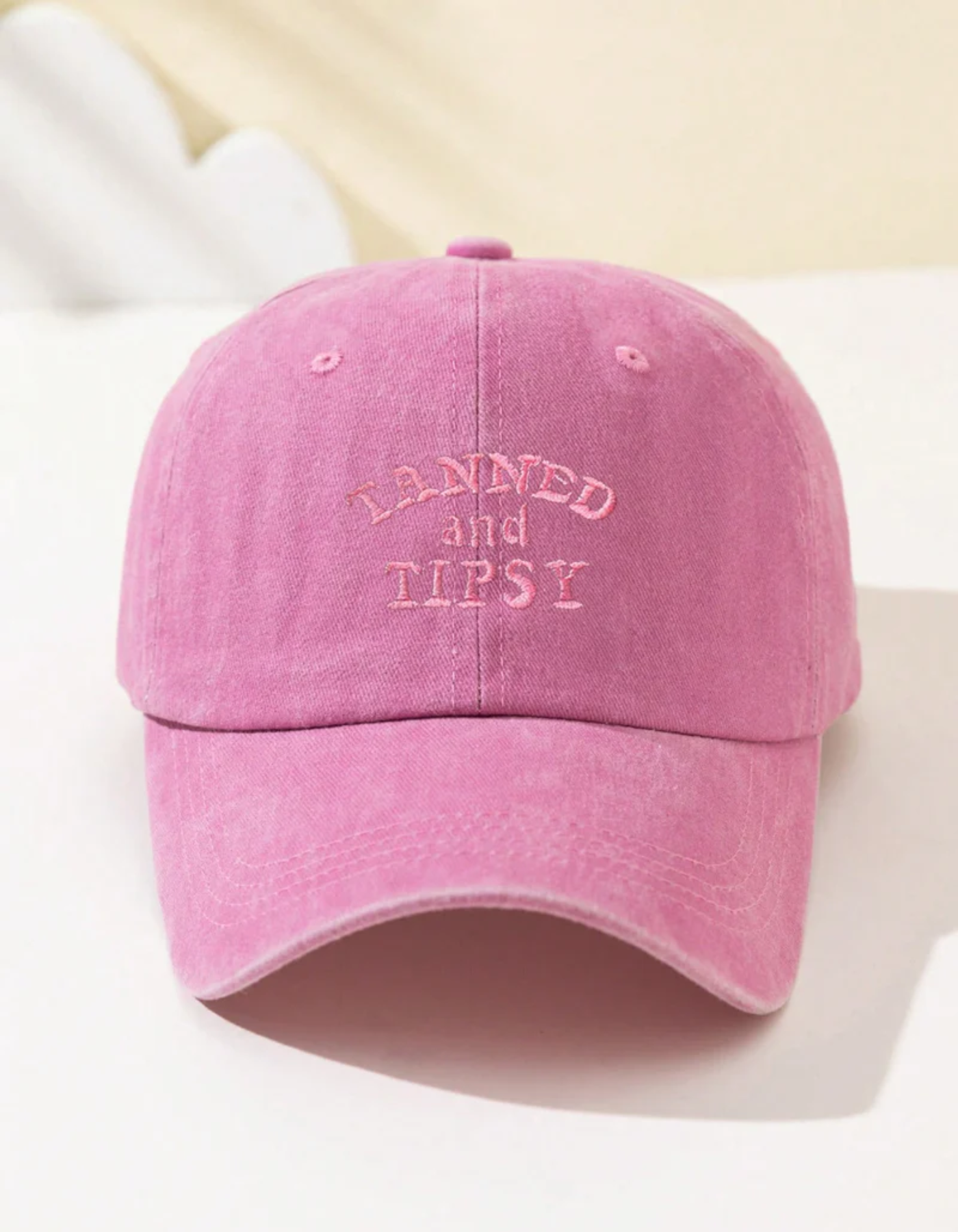 Tipselle – Slogan charm – Cotton baseball cap-10174850105671-Ivory Ombre