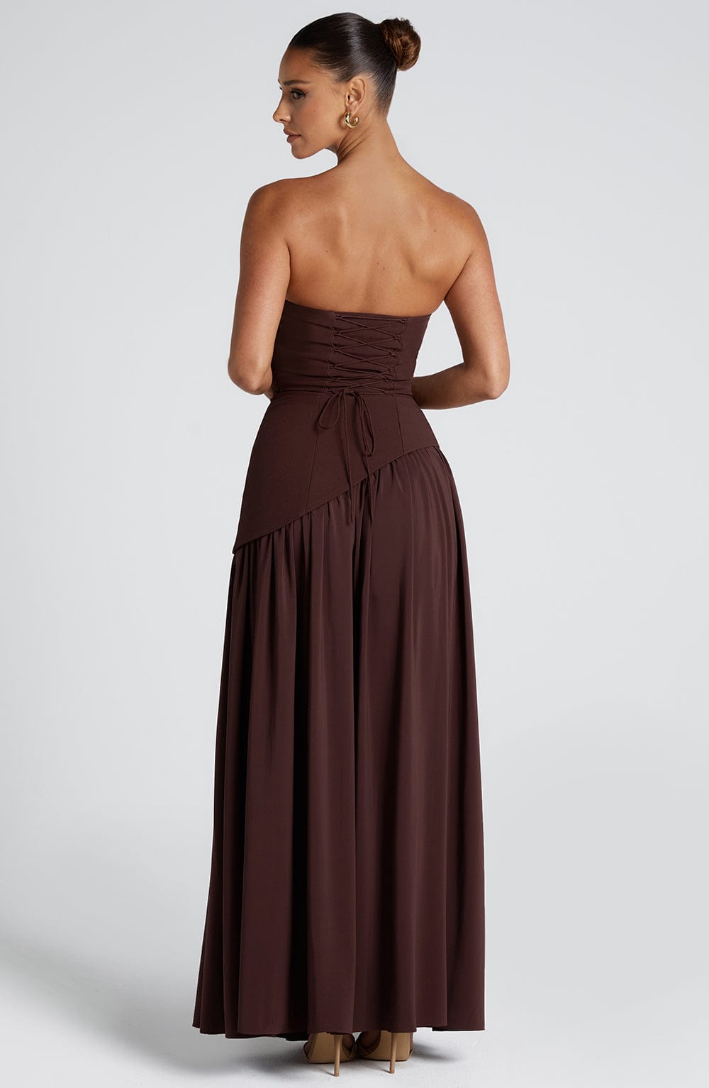 Valbelle – Sculpted silhouette – Strapless evening gown-10174846402887-Ivory Ombre