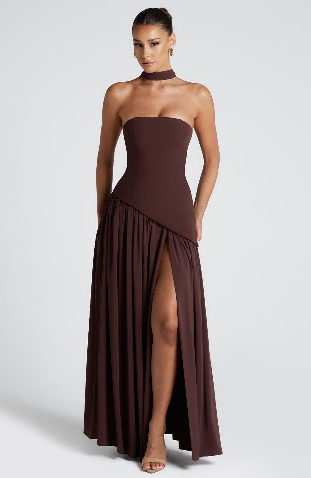 Valbelle – Sculpted silhouette – Strapless evening gown-10174846402887-Ivory Ombre