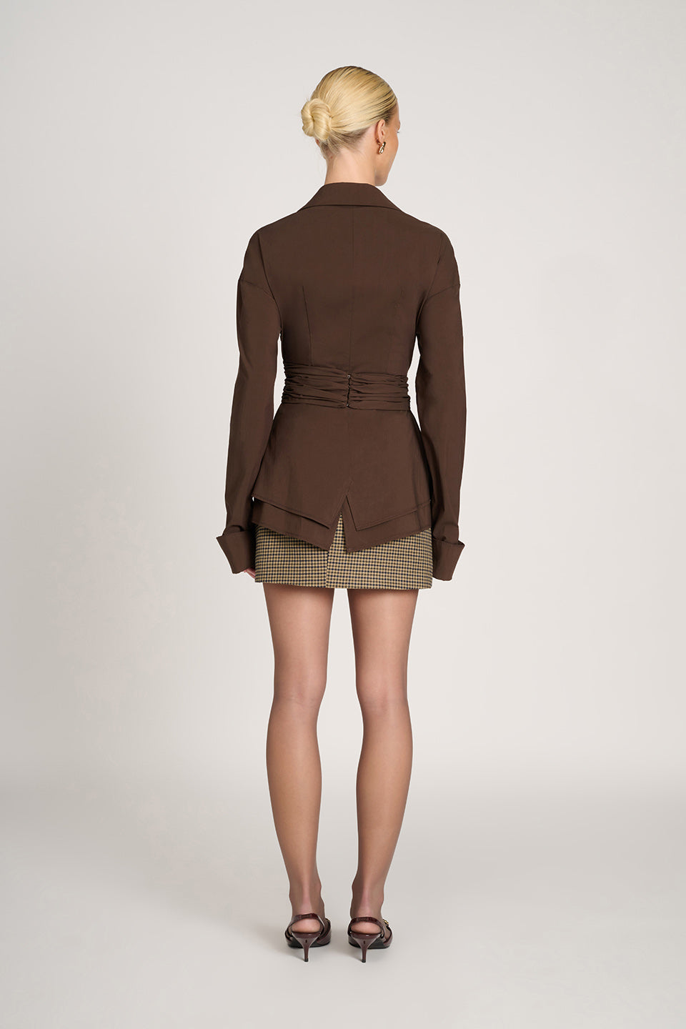 Valdessa – Cinched waist silhouette – Tailored shirt-10187605901639-Ivory Ombre