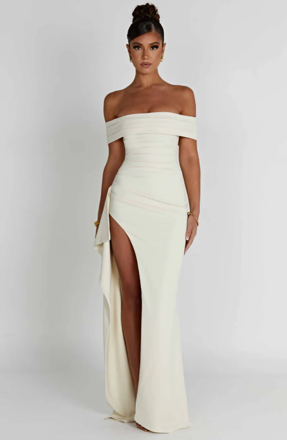 Valentisse – Off-shoulder silhouette – Evening gown-10174845813063-Ivory Ombre