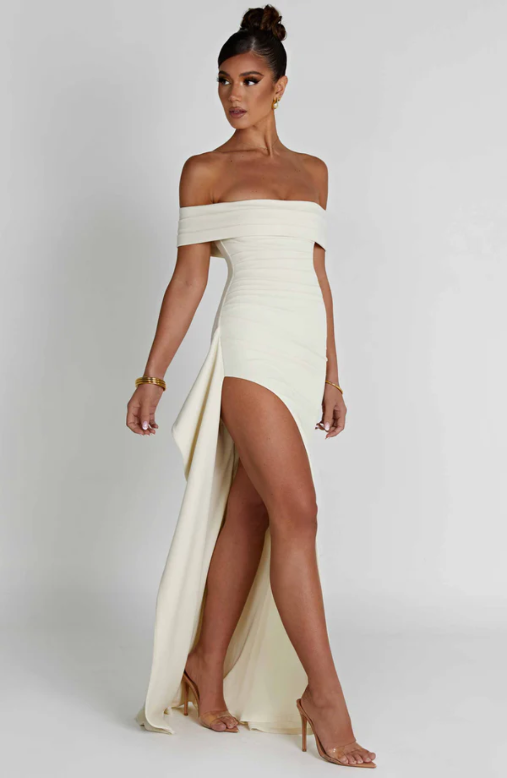 Valentisse – Off-shoulder silhouette – Evening gown-10174845813063-Ivory Ombre