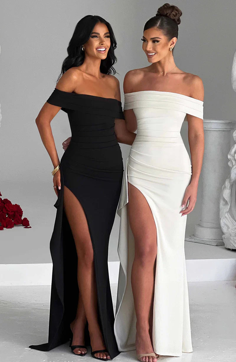 Valentisse – Off-shoulder silhouette – Evening gown-10174845813063-Ivory Ombre
