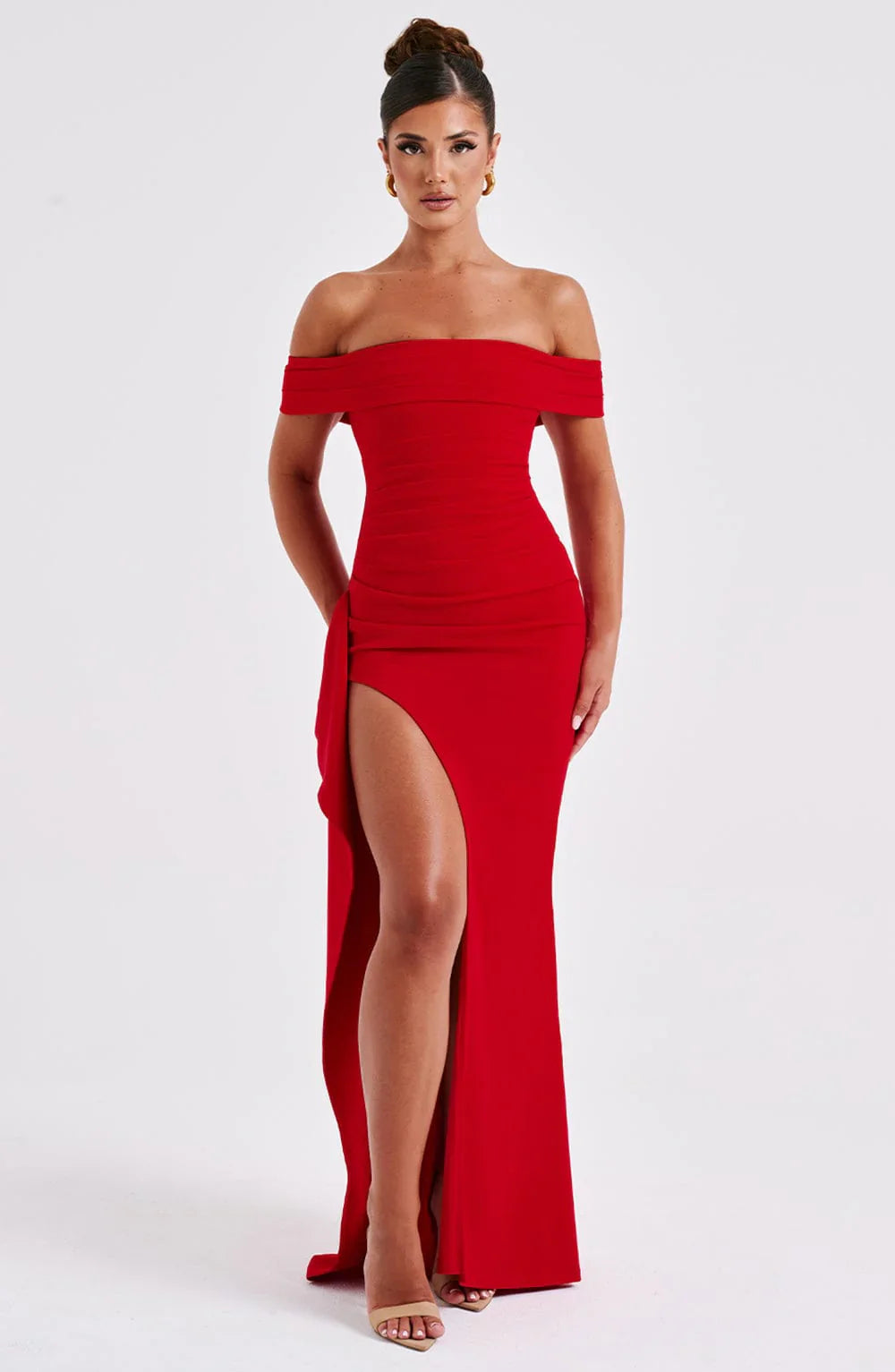 Valentisse – Off-shoulder silhouette – Evening gown-10174845813063-Ivory Ombre
