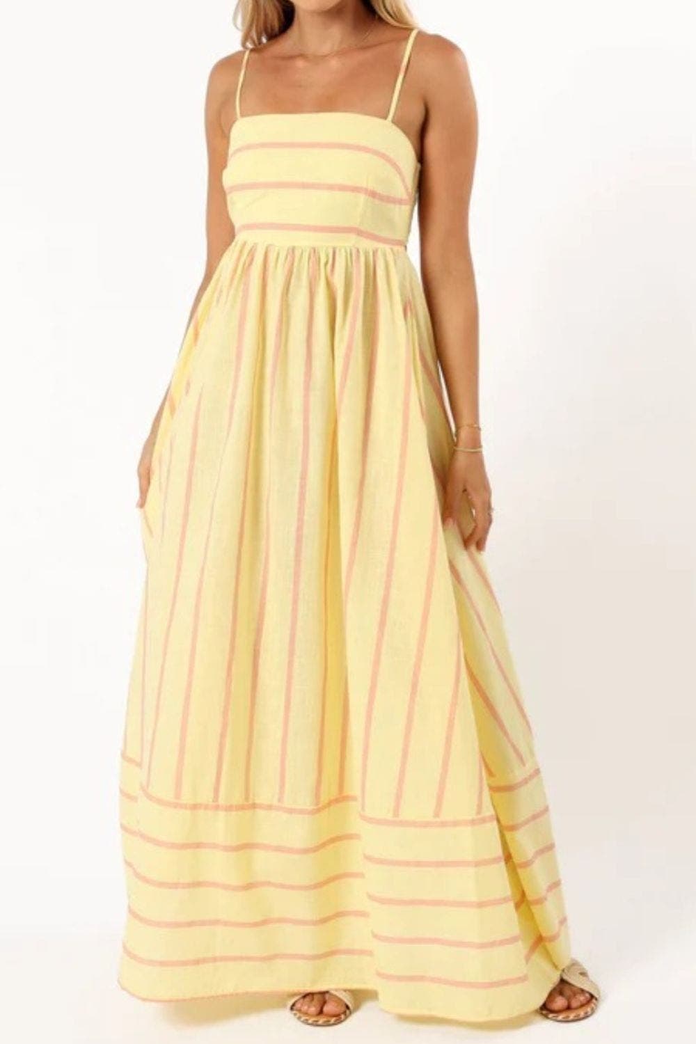 Valerinne – Coastal stripe – Maxi dress-10187127882055-Ivory Ombre