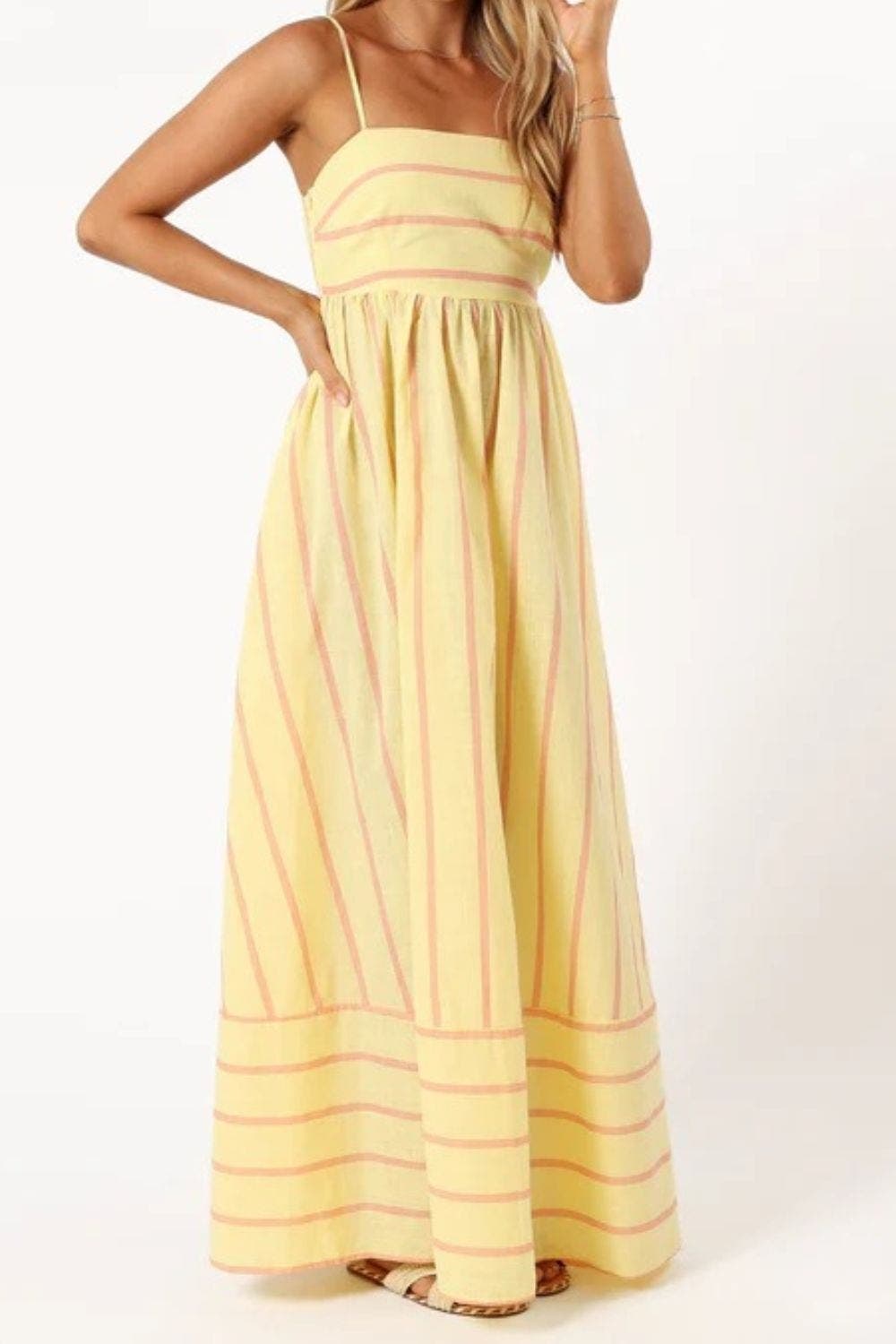 Valerinne – Coastal stripe – Maxi dress-10187127882055-Ivory Ombre