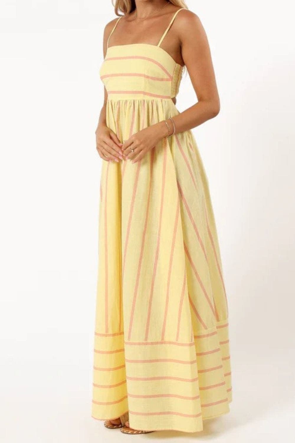 Valerinne – Coastal stripe – Maxi dress-10187127882055-Ivory Ombre