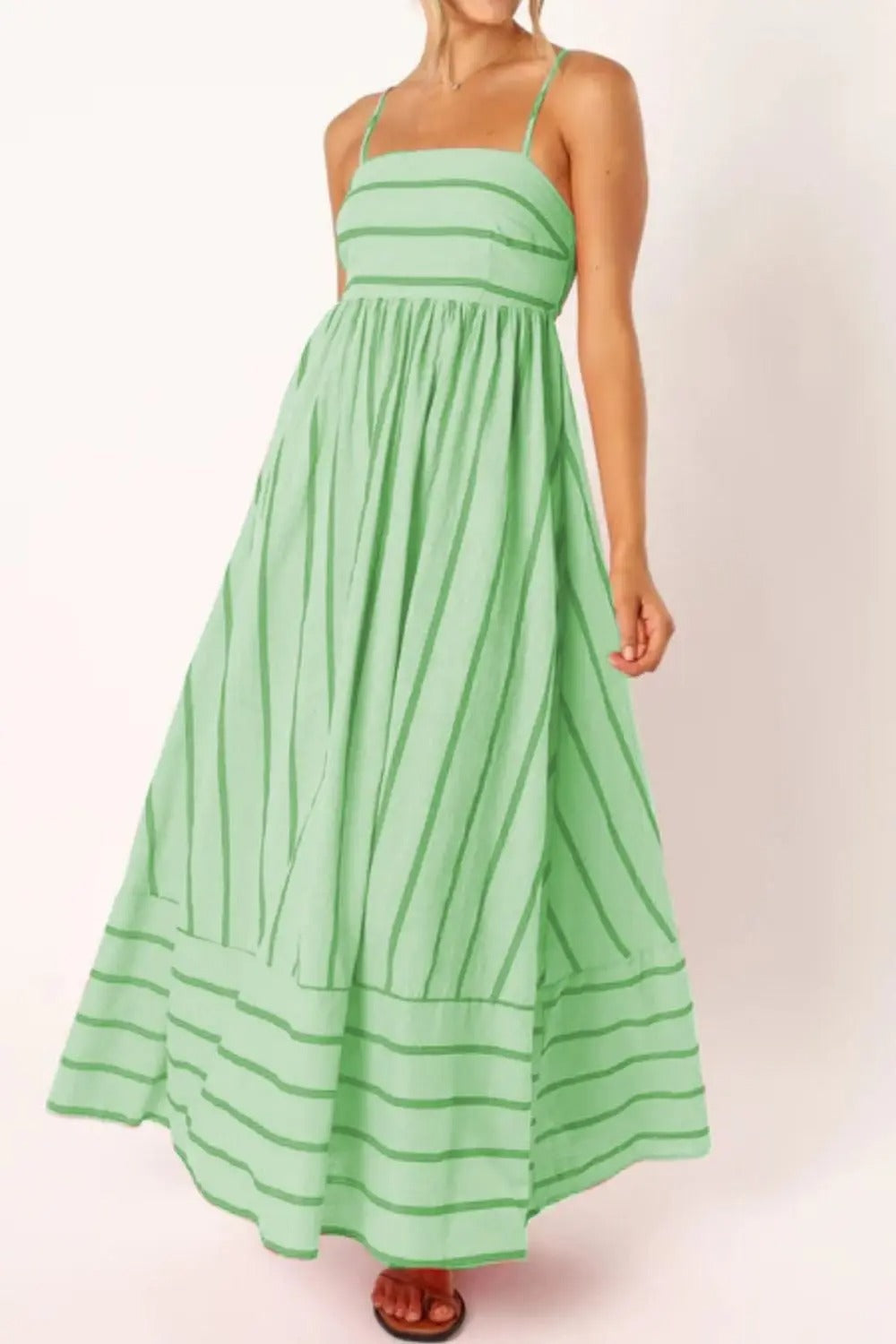 Valerinne – Coastal stripe – Maxi dress-10187127882055-Ivory Ombre