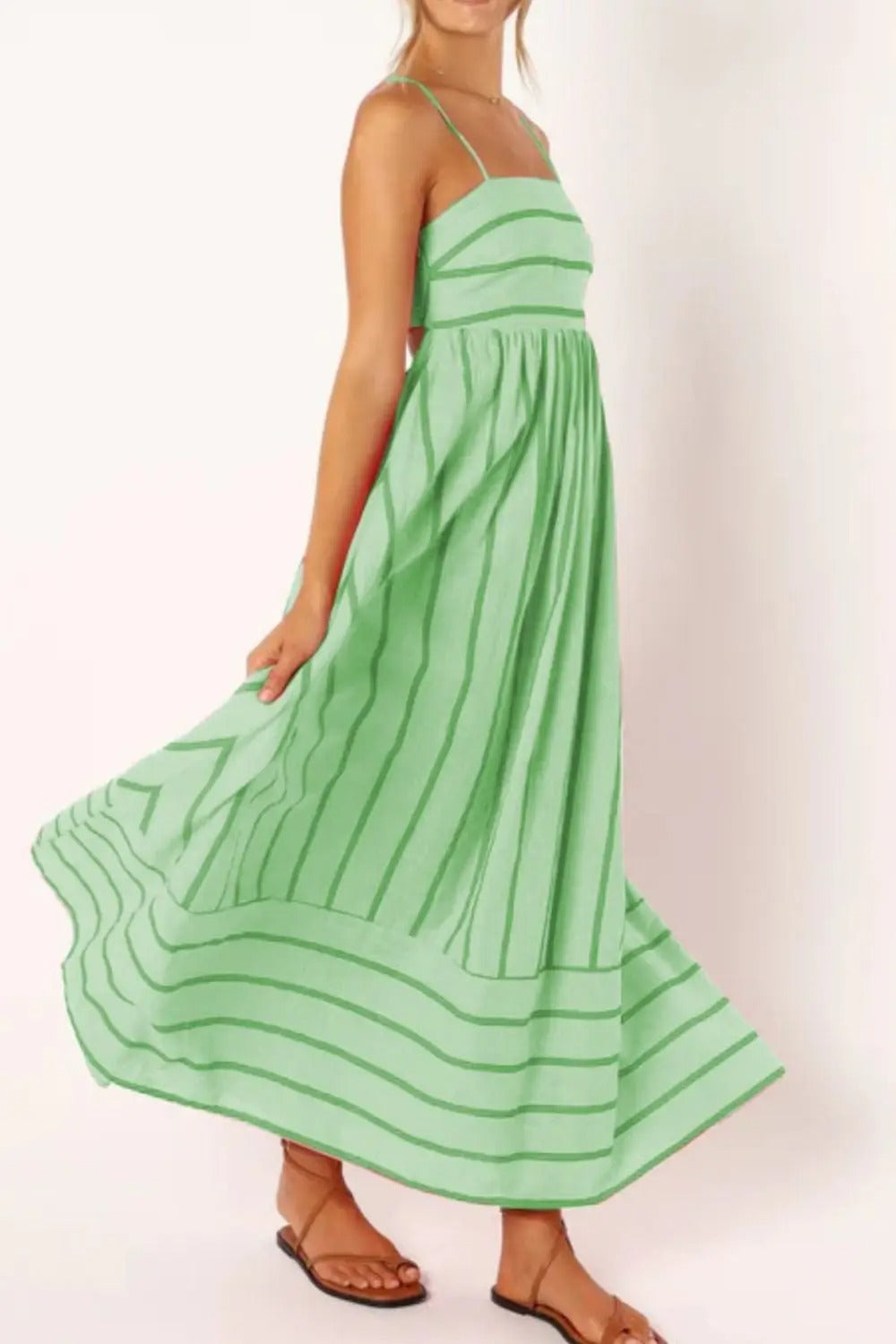 Valerinne – Coastal stripe – Maxi dress-10187127882055-Ivory Ombre
