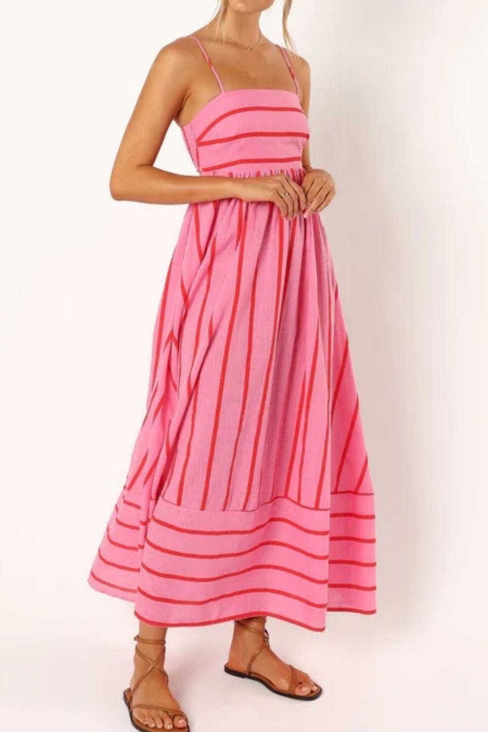 Valerinne – Coastal stripe – Maxi dress-10187127882055-Ivory Ombre