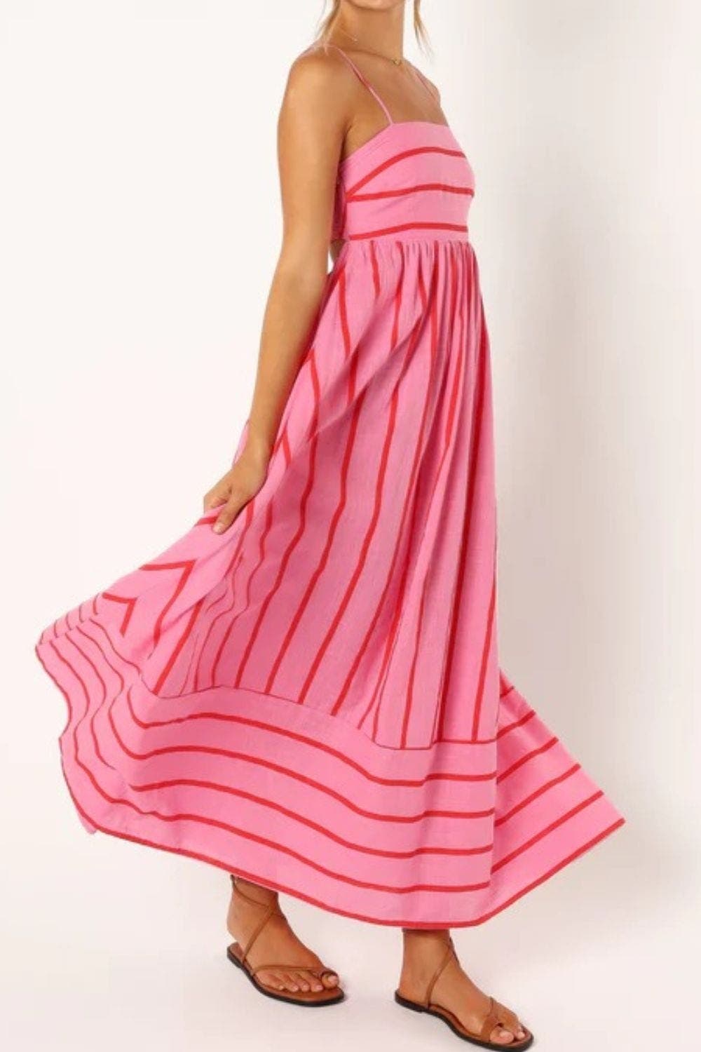 Valerinne – Coastal stripe – Maxi dress-10187127882055-Ivory Ombre