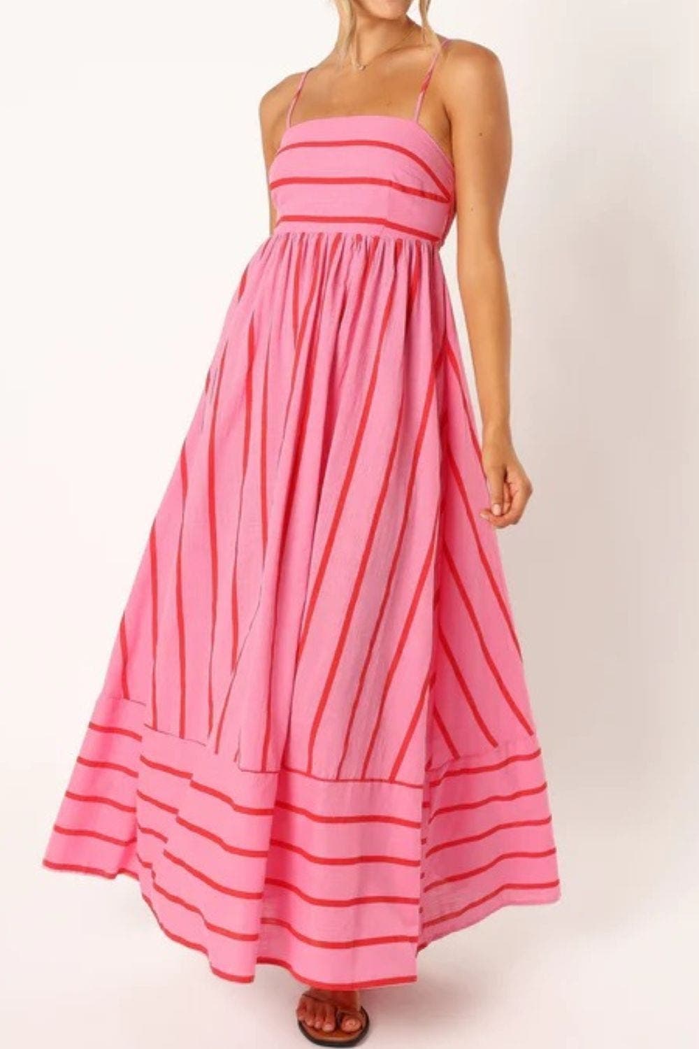 Valerinne – Coastal stripe – Maxi dress-10187127882055-Ivory Ombre