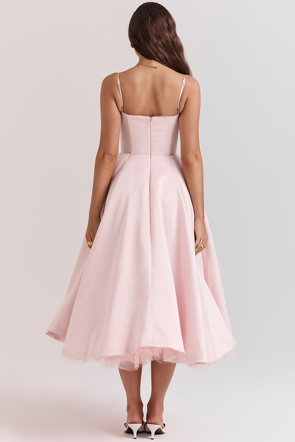 Verdetta – Corset bodice – Midi cocktail dress-10174851776839-Ivory Ombre
