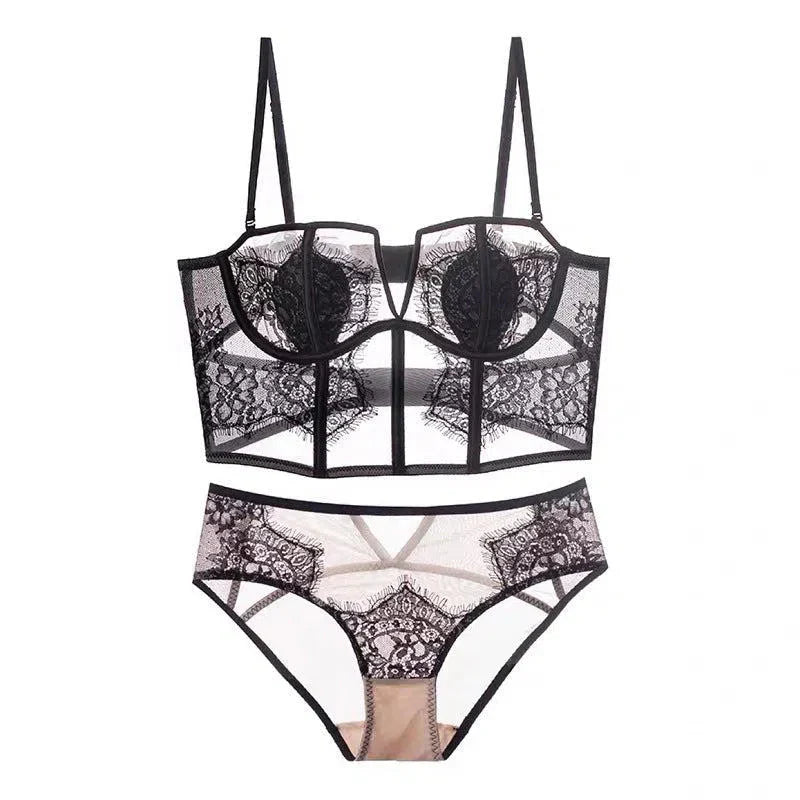 Violetta – Lace corset – Lingerie set-10174861607239-Ivory Ombre