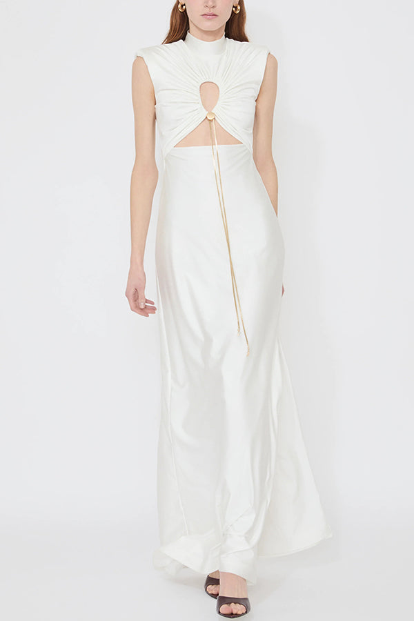 Virellina – Cut-out detail – Maxi dress-10187128176967-Ivory Ombre