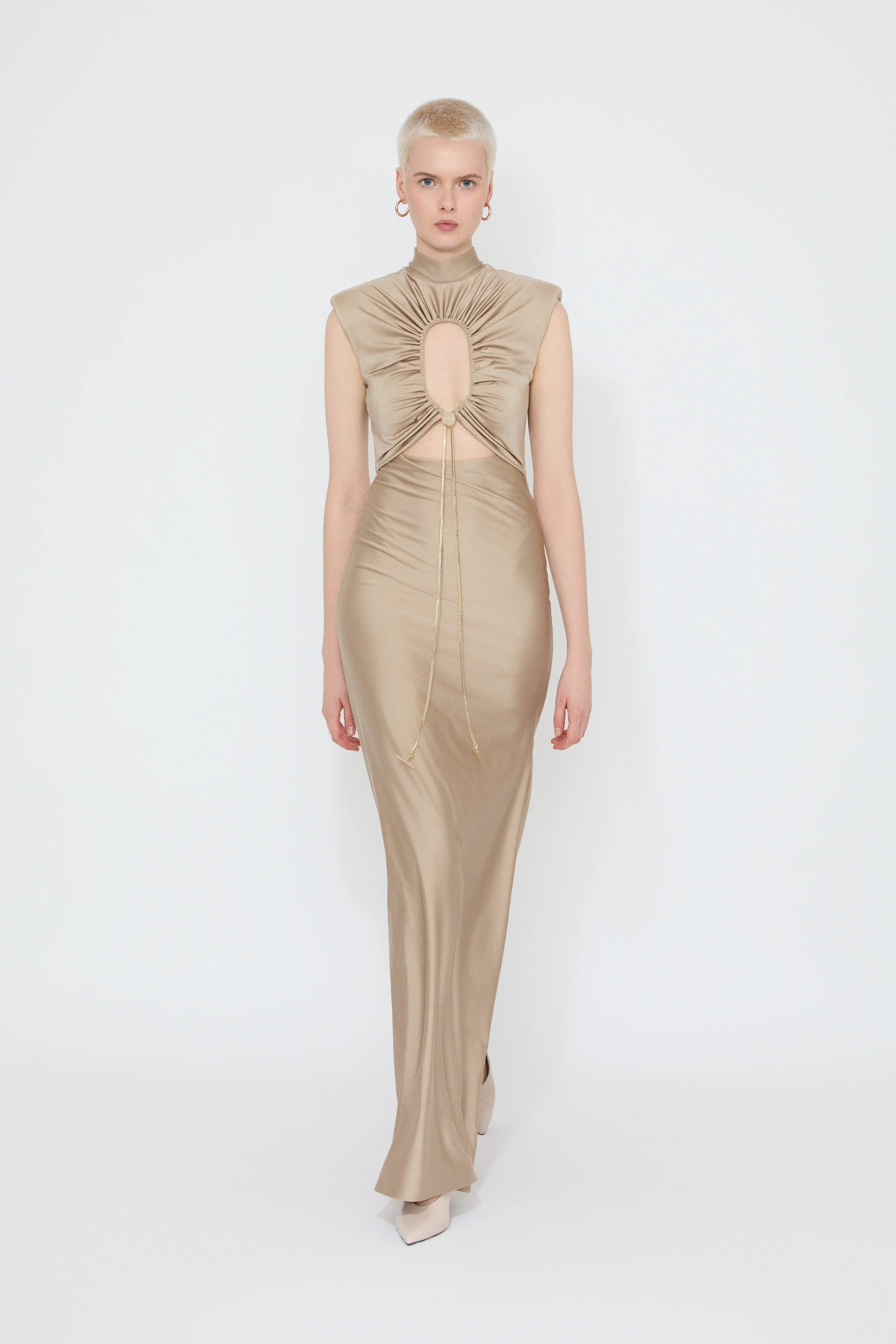 Virellina – Cut-out detail – Maxi dress-10187128176967-Ivory Ombre