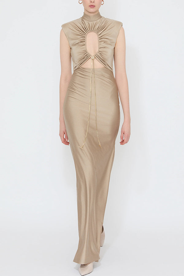 Virellina – Cut-out detail – Maxi dress-10187128176967-Ivory Ombre