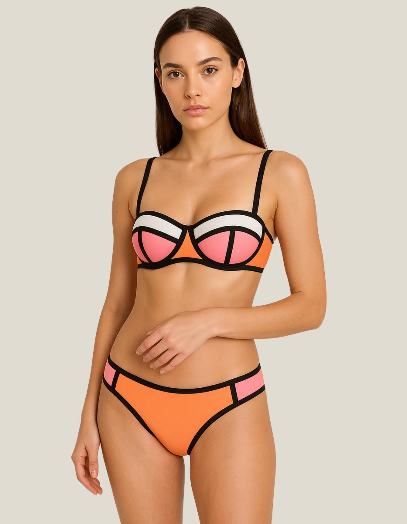 Volara – Bold contrast – Bikini set-10174847320391-Ivory Ombre