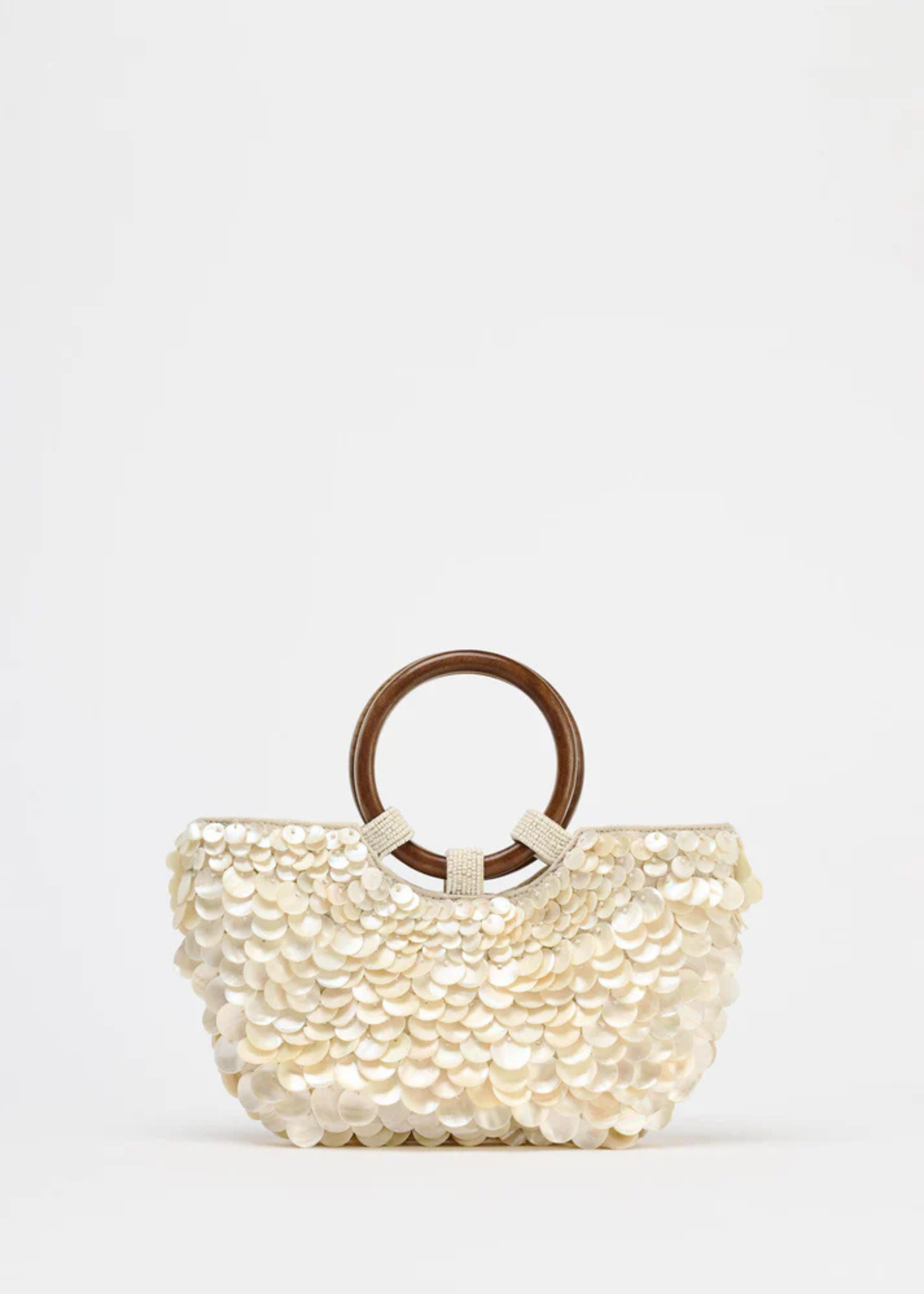 Ziaza – Sequin shell – Statement summer bag-10174851121479-Ivory Ombre