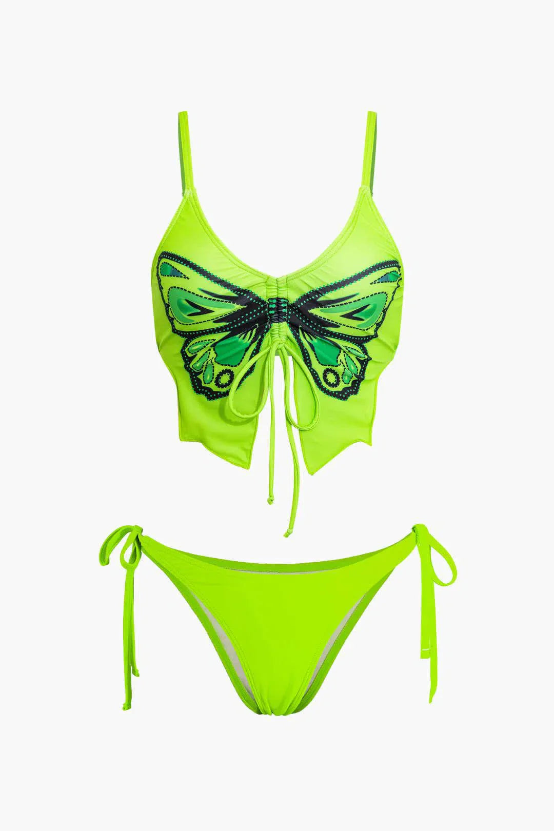 Zirlea – Butterfly pattern – Swimwear set-10174711300423-Ivory Ombre